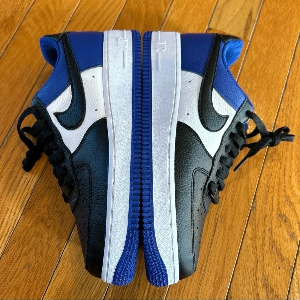 New Authentic Nike AF1 By You Air Force 1 Low Black White Blue Women’s Size 7.5